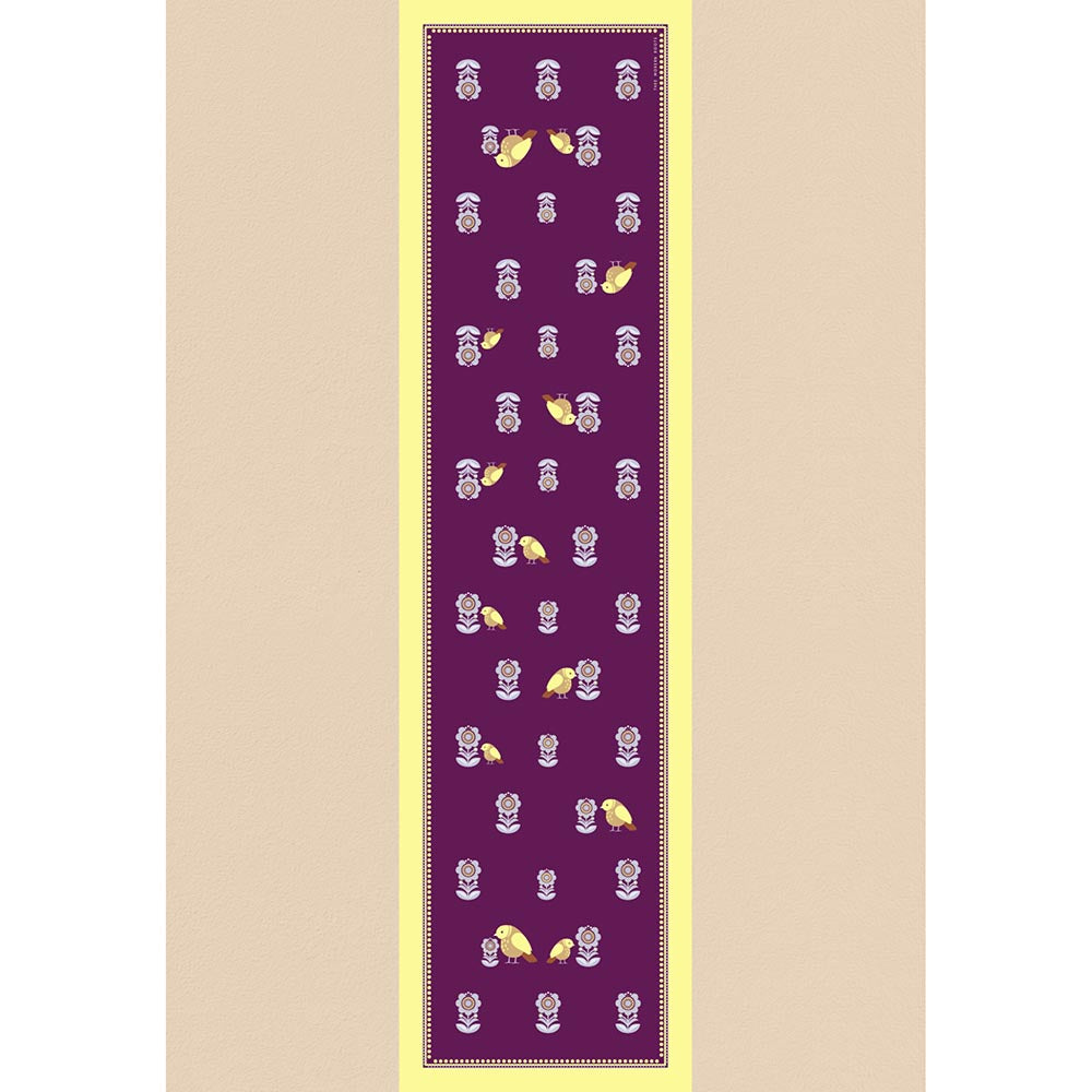 Thee Modern Roots Women Whimsical Wings Silk Stole Purple