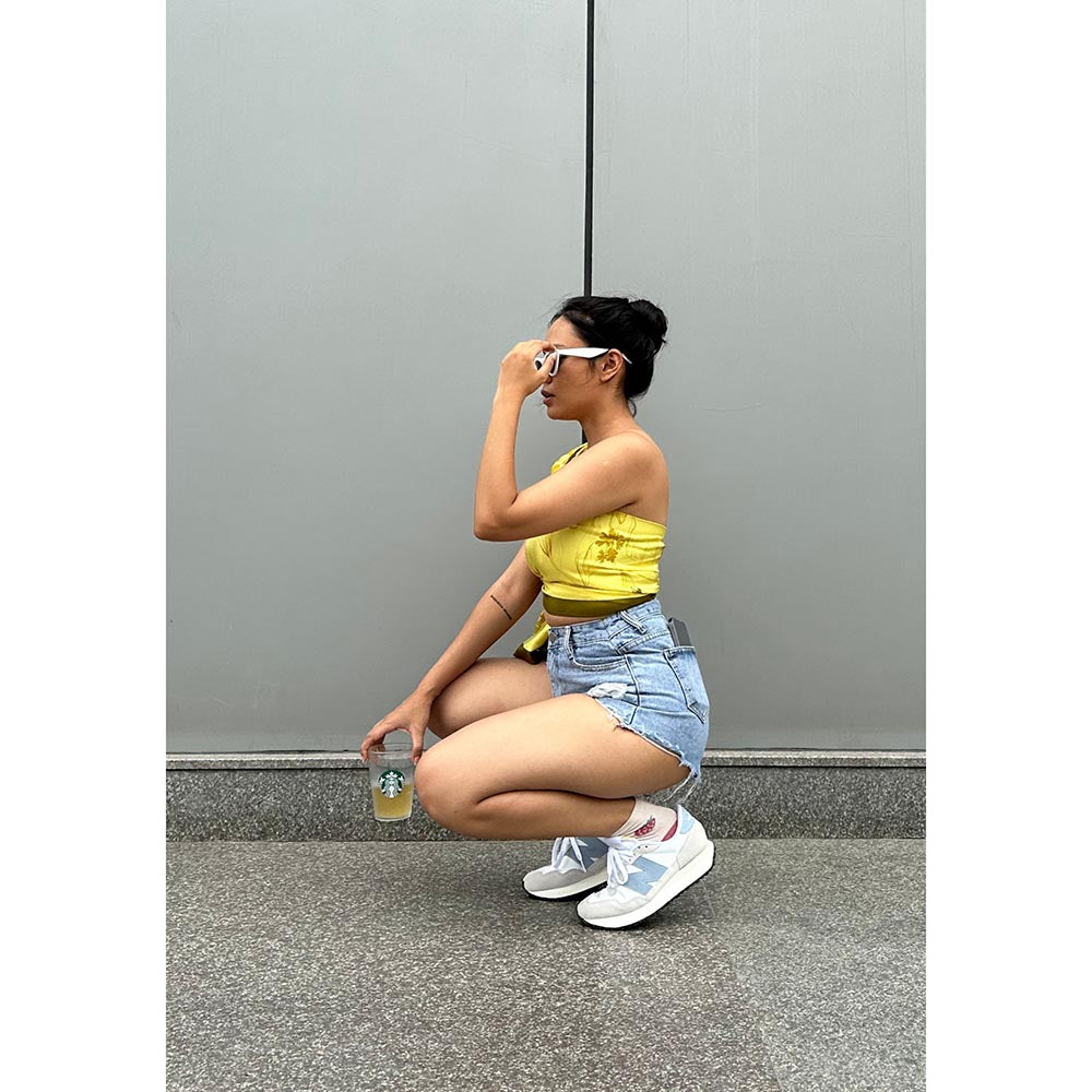 Thee Modern Roots Women Monkeying Around Silk Stole Yellow