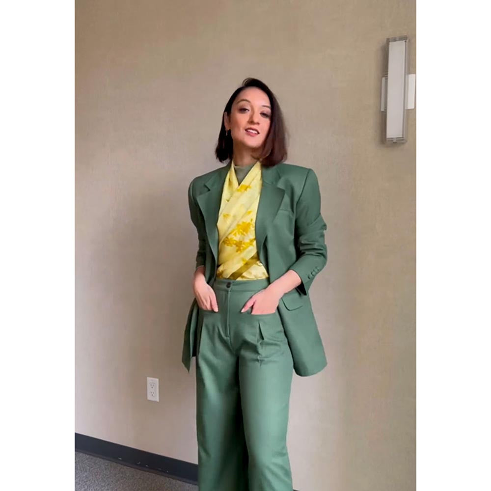 Thee Modern Roots Women Monkeying Around Silk Stole Yellow