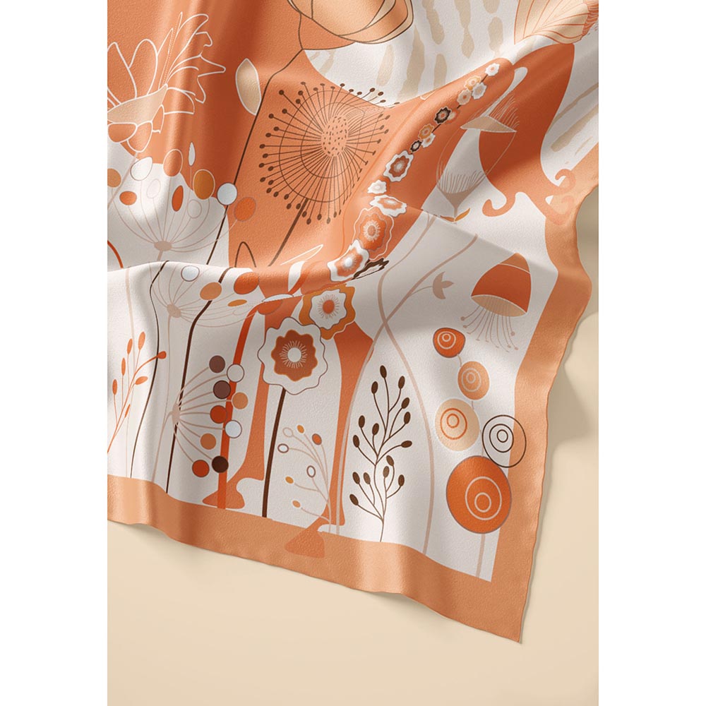 Thee Modern Roots Women The Dragon Lady's Dance Silk Stole Peach