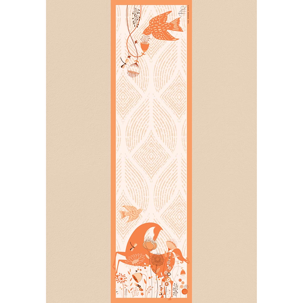 Thee Modern Roots Women The Dragon Lady's Dance Silk Stole Peach