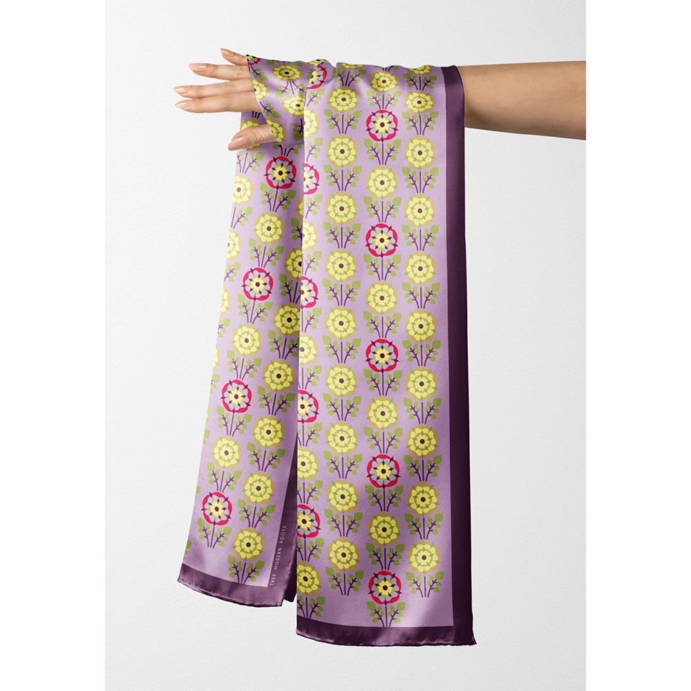 Thee Modern Roots Women Blooming Beauty Silk Stole Mauve