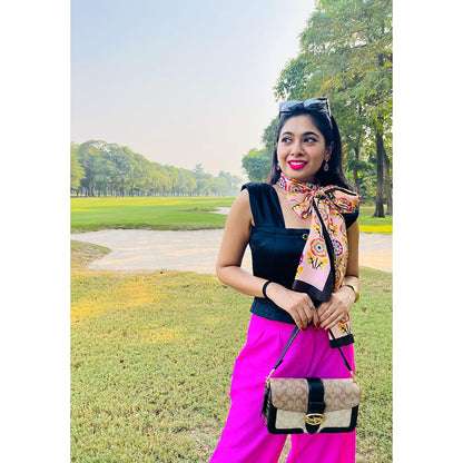 Thee Modern Roots Women Nature's Canvas Silk Stole Pink