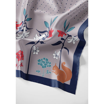 Thee Modern Roots Women Floral Serenade Silk Stole Grey