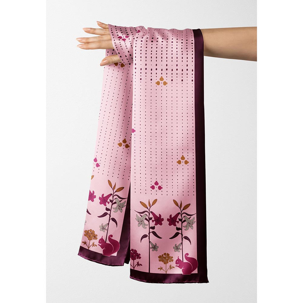 Thee Modern Roots Women Springtime Silk Stole Pink
