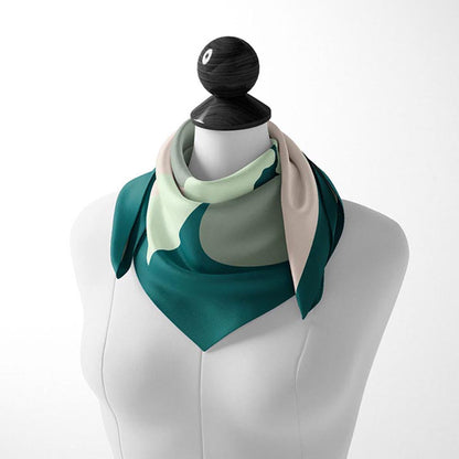 Thee Modern Roots Women Desert Safari Silk Scarf Green