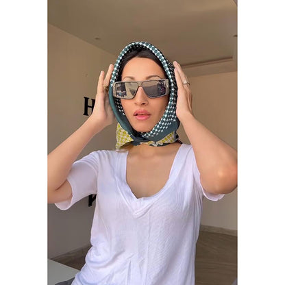 Thee Modern Roots Women Unveiling Artistry Silk Scarf Green