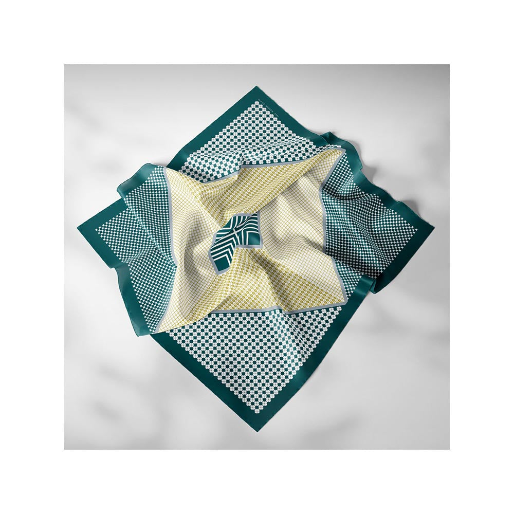 Thee Modern Roots Women Unveiling Artistry Silk Scarf Green