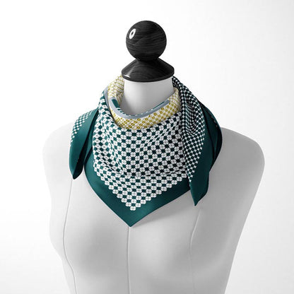 Thee Modern Roots Women Unveiling Artistry Silk Scarf Green