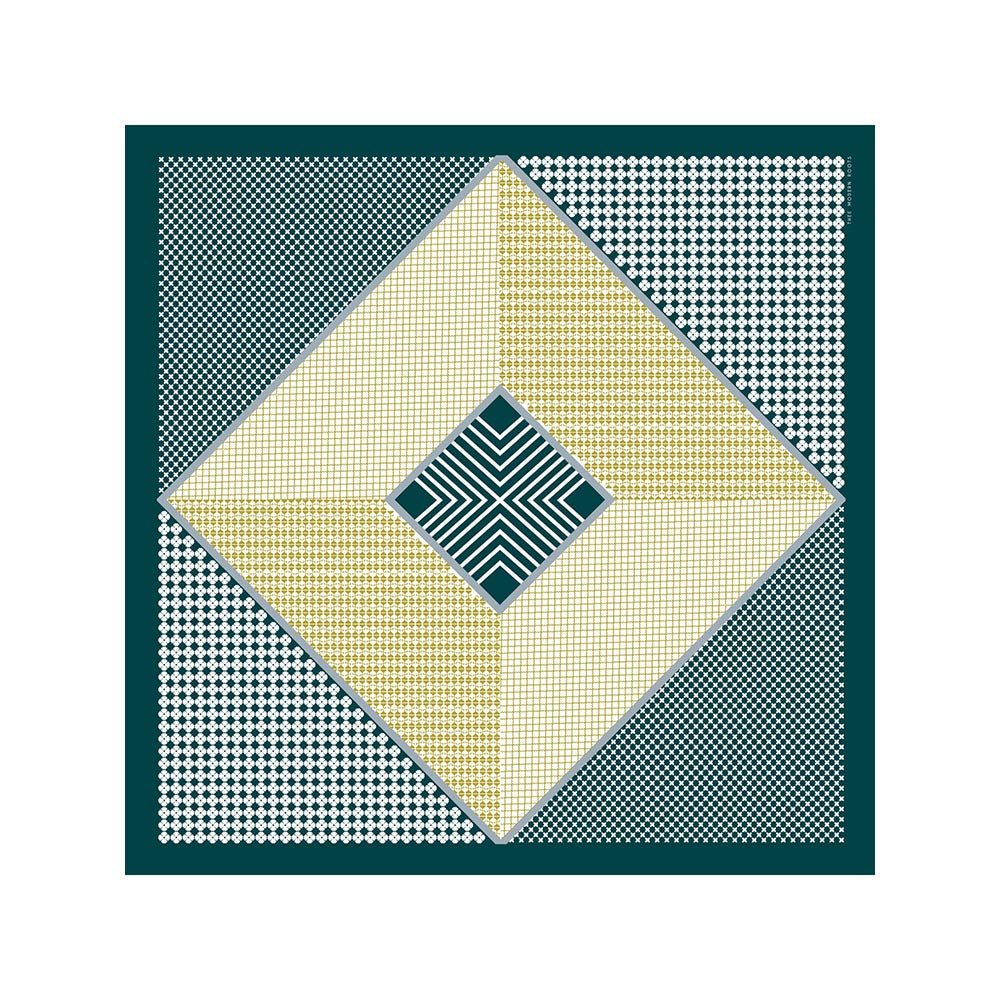 Thee Modern Roots Women Unveiling Artistry Silk Scarf Green