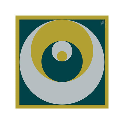 Thee Modern Roots Women Cosmic Mirag Silk Scarf Green