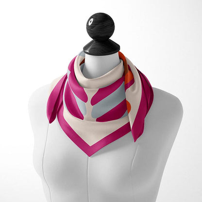 Thee Modern Roots Women Fluttering Flips Silk Scarf Pink