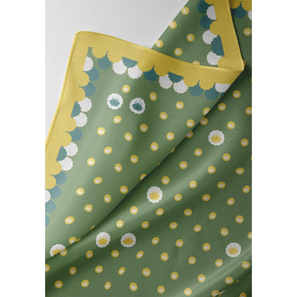 Thee Modern Roots Green Silken Lotus Dupatta