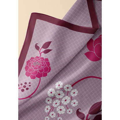 Thee Modern Roots Mauve Mughal Garden Silk Dupatta