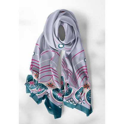 Thee Modern Roots Lavender Whimsical Hearts Silk Dupatta