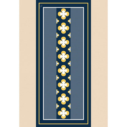 Thee Modern Roots Navy Blue Vintage Charm Silk Dupatta