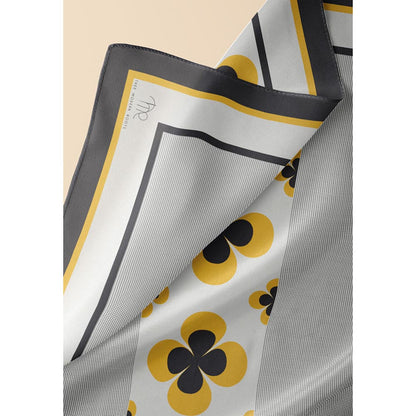 Thee Modern Roots Grey Retro Romance Silk Dupatta