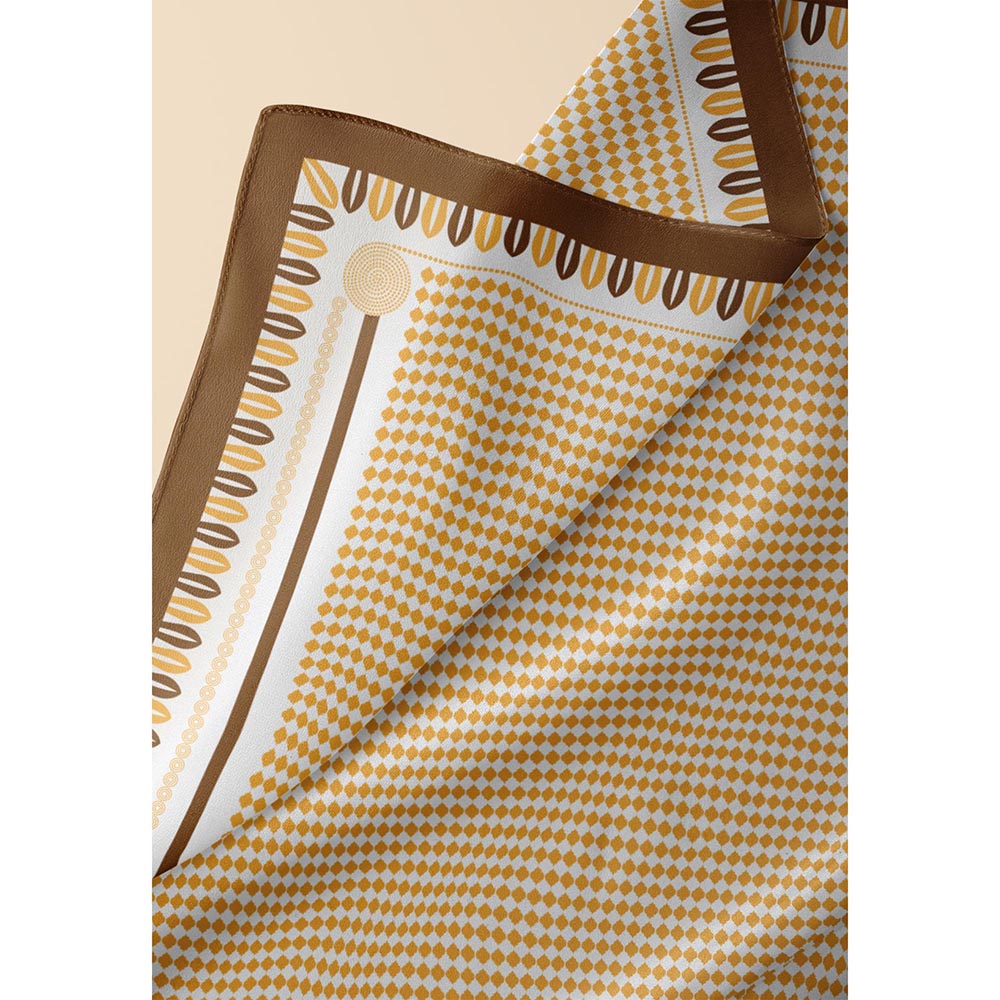 Thee Modern Roots Yellow Timeless Treasures Silk Dupatta