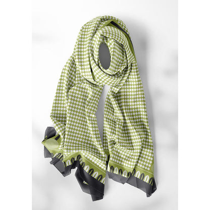 Thee Modern Roots Green Royal Mosaic Silk Dupatta