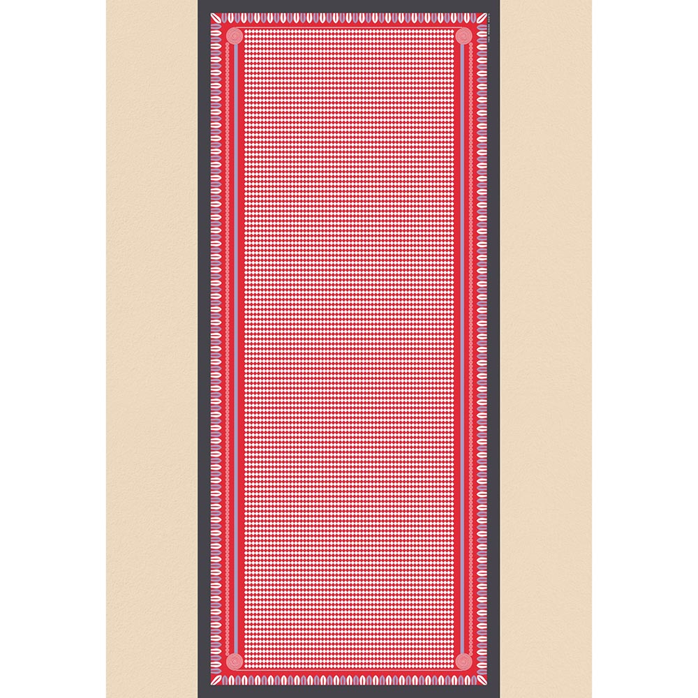 Thee Modern Roots Red Jeweled Mirage Silk Dupatta