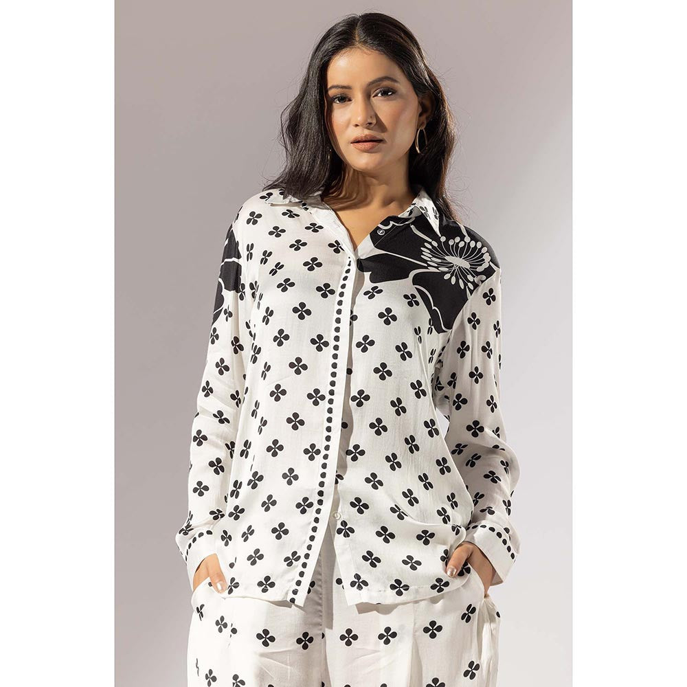 Thee Modern Roots Bloom Satin Silk Shirt