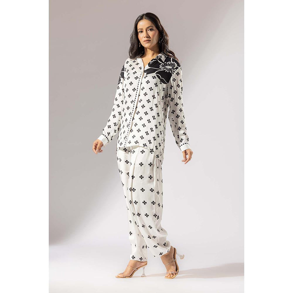 Thee Modern Roots Bloom Satin Silk Shirt