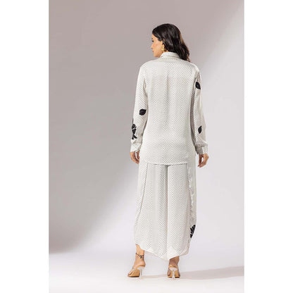 Thee Modern Roots Sakura Satin Silk Shirt