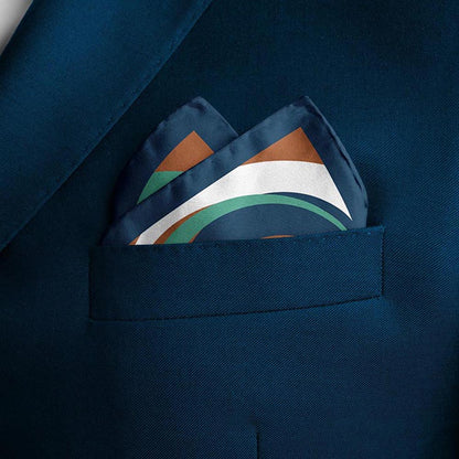 Thee Modern Roots Pixelated Planet Silk Pocket Square