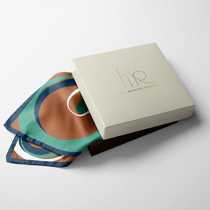 Thee Modern Roots Pixelated Planet Silk Pocket Square