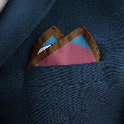 Thee Modern Roots Pink Lemonade Sunset Silk Pocket Square