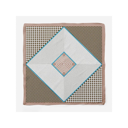 Thee Modern Roots Enigma In Brown Silk Pocket Square