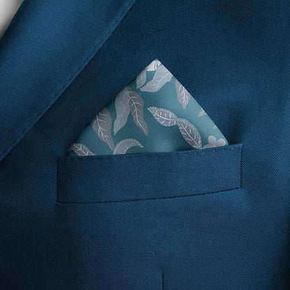 Thee Modern Roots Blue Harvest Silk Pocket Square
