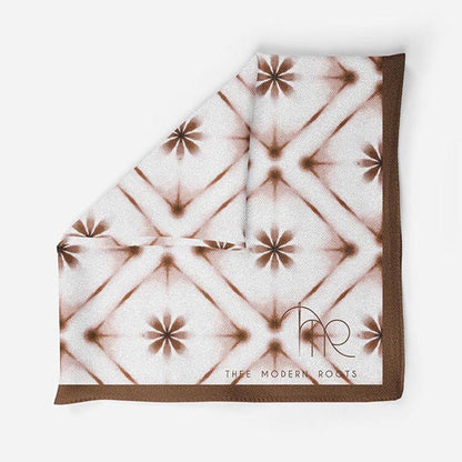 Thee Modern Roots Cocoa Cabana Silk Pocket Square