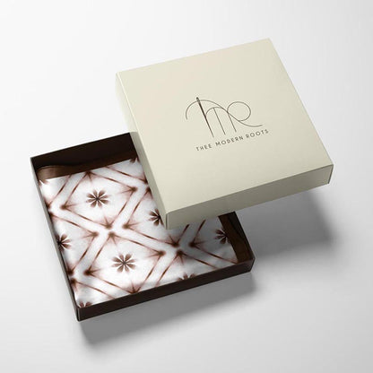 Thee Modern Roots Cocoa Cabana Silk Pocket Square