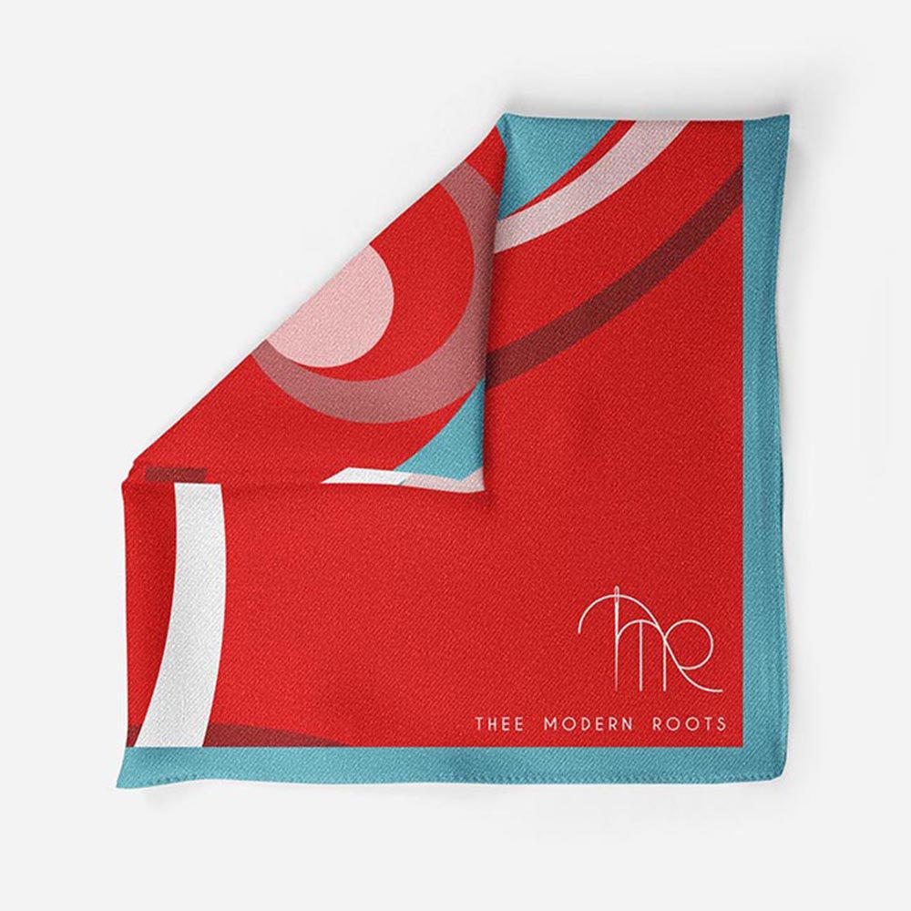 Thee Modern Roots Circular Serenity Silk Pocket Square
