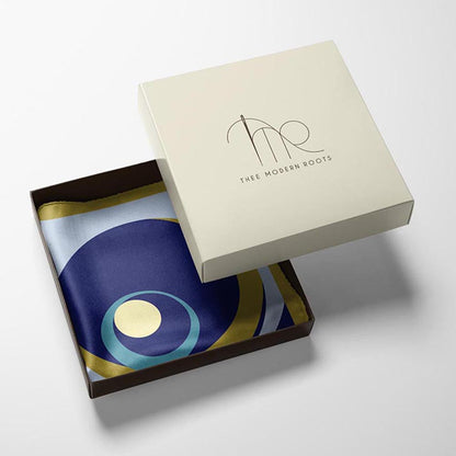 Thee Modern Roots Artistic Ripples Silk Pocket Square