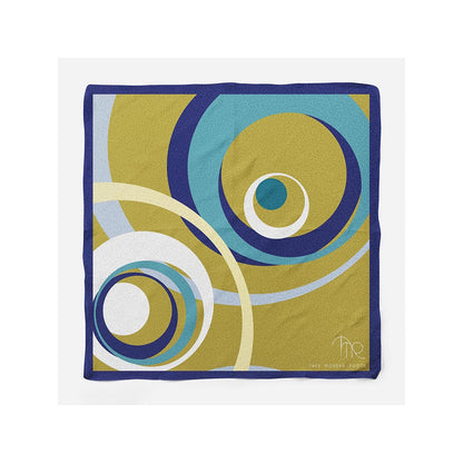 Thee Modern Roots Circular Impressions Silk Pocket Square