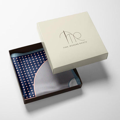 Thee Modern Roots Midnight Garden Silk Pocket Square