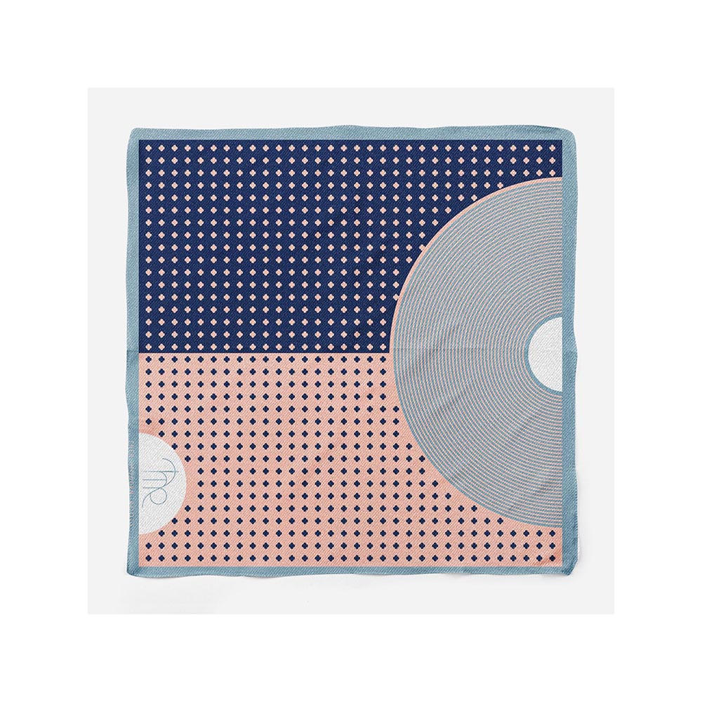 Thee Modern Roots Midnight Garden Silk Pocket Square