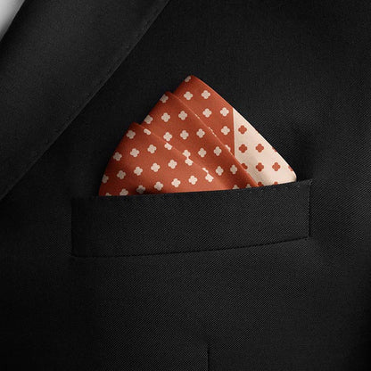 Thee Modern Roots Tawny Petals Silk Pocket Square