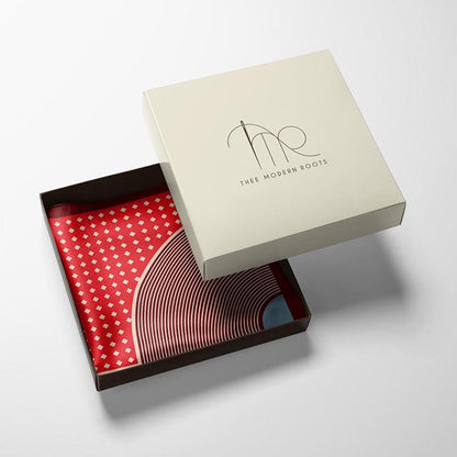 Thee Modern Roots Geometric Garden Silk Pocket Square