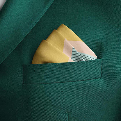 Thee Modern Roots Verdant Divergence Silk Pocket Square