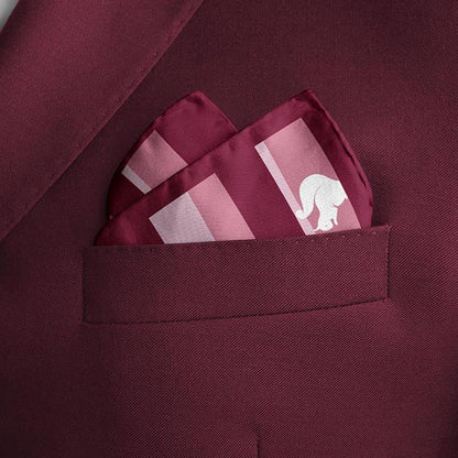 Thee Modern Roots Squirrelly Stripes Silk Pocket Square