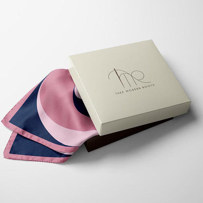 Thee Modern Roots Blue Depths Silk Pocket Square