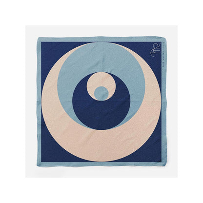 Thee Modern Roots Whirlpool Blues Silk Pocket Square