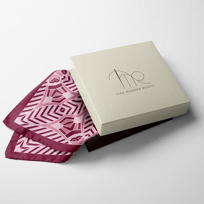 Thee Modern Roots Abstract Aura Silk Pocket Square