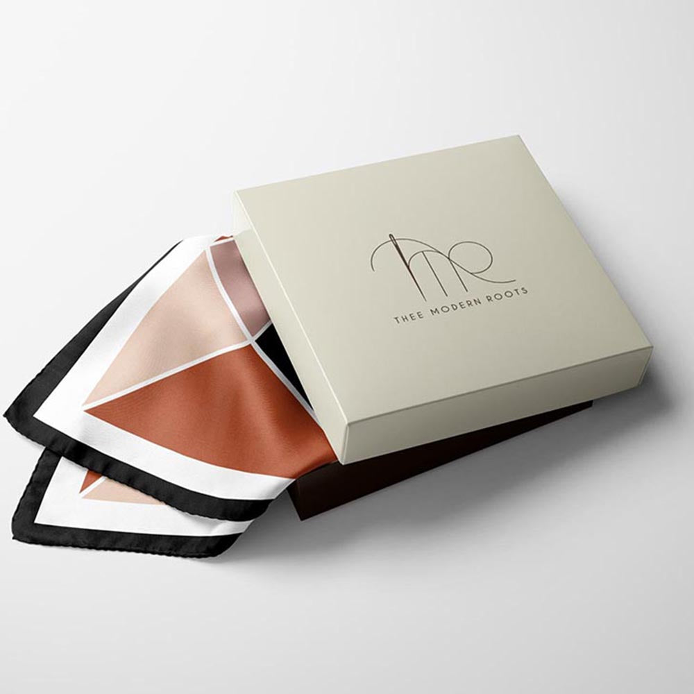 Thee Modern Roots Radiant Checkers Silk Pocket Square