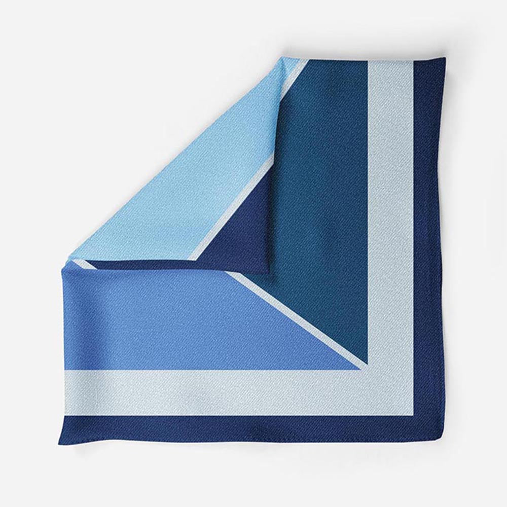 Thee Modern Roots Modern Geometry Silk Pocket Square