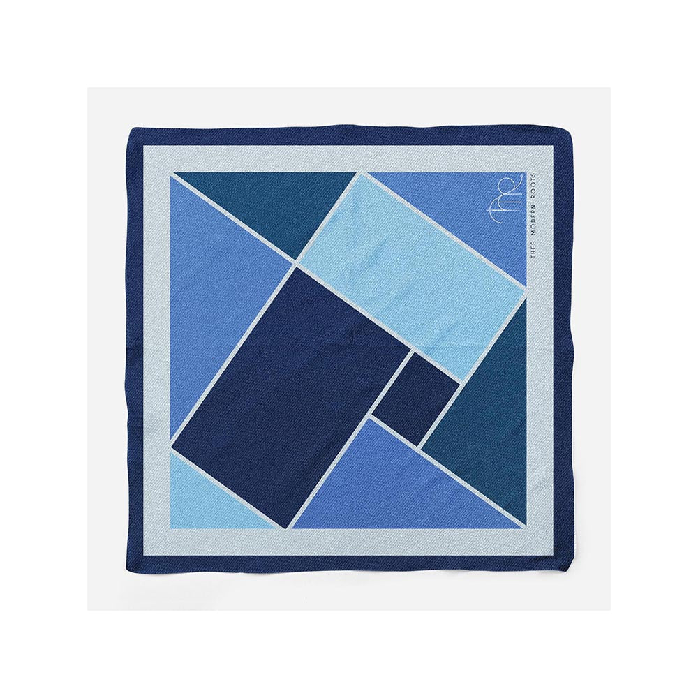 Thee Modern Roots Modern Geometry Silk Pocket Square