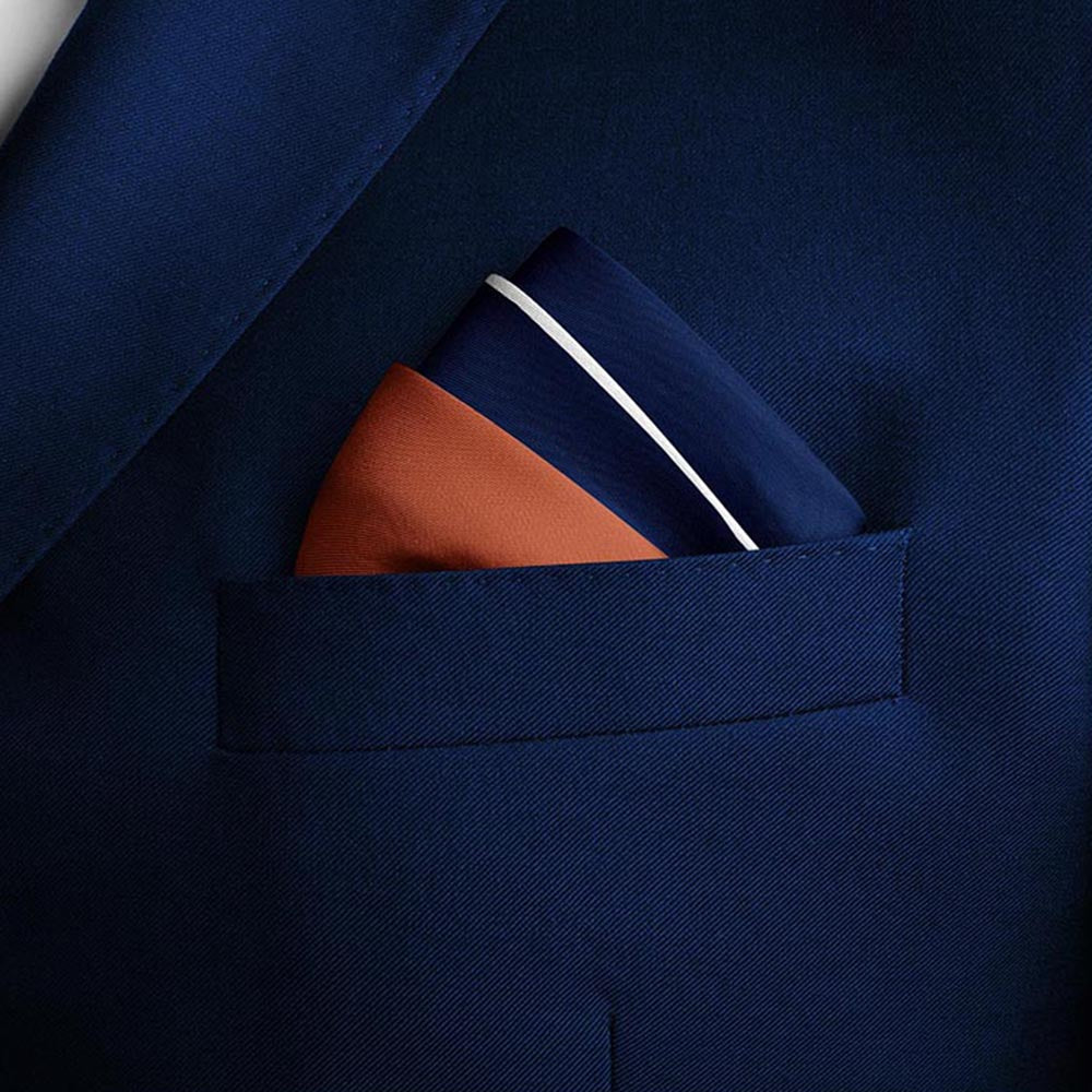 Thee Modern Roots Regal Stripes Silk Pocket Square